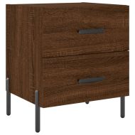 Нощни шкафчета 2 бр кафяв дъб 40x35x47,5 см инженерно дърво