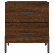 Нощни шкафчета 2 бр кафяв дъб 40x35x47,5 см инженерно дърво