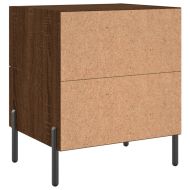 Нощни шкафчета 2 бр кафяв дъб 40x35x47,5 см инженерно дърво