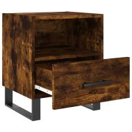 Нощни шкафчета 2 бр опушен дъб 40x35x47,5 см инженерно дърво