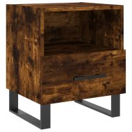 Нощни шкафчета 2 бр опушен дъб 40x35x47,5 см инженерно дърво