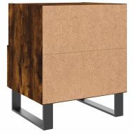 Нощни шкафчета 2 бр опушен дъб 40x35x47,5 см инженерно дърво