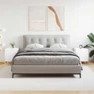 Нощни шкафчета 2 бр бели 40x40x50 см инженерно дърво