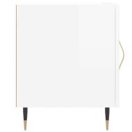 Нощни шкафчета 2 бр бял гланц 40x40x50 см инженерно дърво