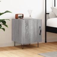 Нощно шкафче, сив сонома, 40x40x50 см, инженерно дърво