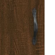 Нощно шкафче, Кафяв дъб, 40x40x50 см, инженерно дърво