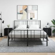 Нощни шкафчета 2 бр черни 40x40x50 см инженерно дърво