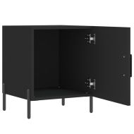 Нощни шкафчета 2 бр черни 40x40x50 см инженерно дърво
