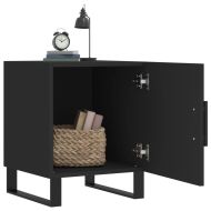 Нощни шкафчета 2 бр черни 40x40x50 см инженерно дърво