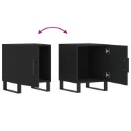 Нощни шкафчета 2 бр черни 40x40x50 см инженерно дърво