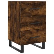 Нощно шкафче, опушен дъб, 40x40x66 см, инженерно дърво