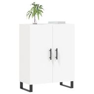 Сайдборд, бял, 69,5x34x90 см, инженерно дърво