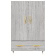 Висок шкаф, сив сонома, 69,5x31x115 см, инженерно дърво