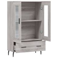 Висок шкаф, сив сонома, 69,5x31x115 см, инженерно дърво