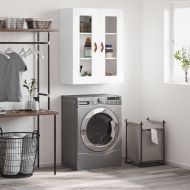 Стенен шкаф бял 69,5x34x90 см