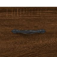 Сайдборд, кафяв дъб, 34,5x34x90 см, инженерно дърво