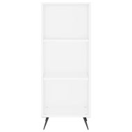 Шкаф с рафтове, бял, 34,5x32,5x90 см, инженерно дърво