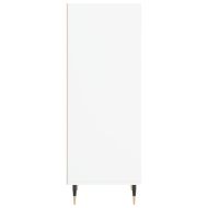 Сайдборд, бял, 34,5x32,5x90 см, инженерно дърво