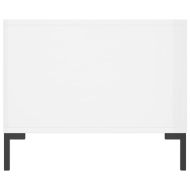 Кафе маса, бял гланц, 90x50x40 см, инженерно дърво