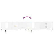 Маса за кафе, бяла, 102x50x40 см, инженерно дърво