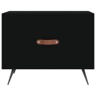 Кафе маса, черна, 50x50x40 см, инженерно дърво