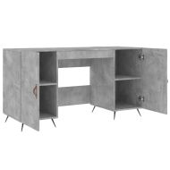 Бюро, бетонно сиво, 140x50x75 см, инженерно дърво