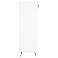 Шкаф за обувки, бял, 60x35x105 см, инженерно дърво