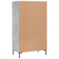 Шкаф за обувки, бетонно сив, 60x35x105 см, инженерно дърво