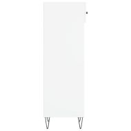 Шкаф за обувки, бял, 30x35x105 см, инженерно дърво