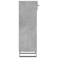 Шкаф за обувки, бетонно сив, 30x35x105 см, инженерно дърво