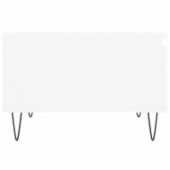 Кафе маса, бяла, 55x55x36,5 см, инженерно дърво