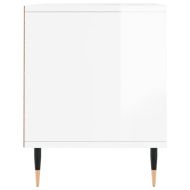 ТВ шкаф бял гланц 100x34,5x44,5 см инженерно дърво