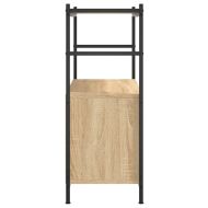 Етажерка дъб сонома 80x30x78,5 см инженерно дърво и желязо
