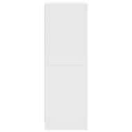 Висок шкаф със стъклени врати, бял, 35x37x109 см