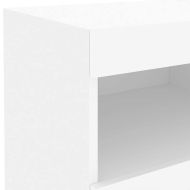 Нощно шкафче с LED осветление, бяло, 50x40x45 см
