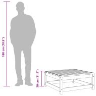Градинска табуретка, бяла, 70x70x30 см, бор масив