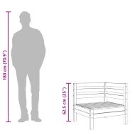 Градински ъглов диван, восъчнокафяв, бор масив