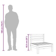 Градински диван, 3-местен, борово дърво масив