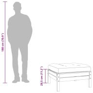 Градинска табуретка с възглавница, восъчнокафяв, бор масив