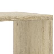 Странична маса с колела дъб сонома 50x30x55 см инженерно дърво