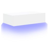 ТВ шкаф с LED осветление, бял, 60x35x15,5 см