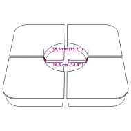 4 части Комплект основа за чадър за чадър с кръстосана 100 кг