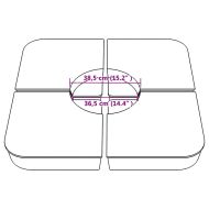 4 части Комплект основа за чадър за чадър с кръстосана 100 кг