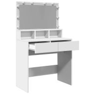 Тоалетка с LED, бяла, 80x41x134,5 см