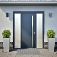 Градински кашпи, 2 бр, 35x35x75 см, поцинкована стомана