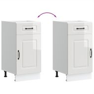 Кухненски шкаф, "Kalmar", бял гланц, инженерно дърво