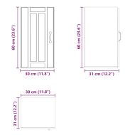 Кухненски стенен шкаф Lucca, старо дърво, инженерно дърво