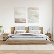 Нощни шкафчета, 2 бр, дъб артизан, 30x30x40 см, инженерно дърво