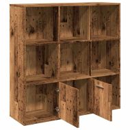 Библиотека, старо дърво, 98x29x97,5 см, инженерно дърво