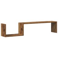 стенни рафтове 2 бр. старо дърво 100x15x20 cm инженерно дърво